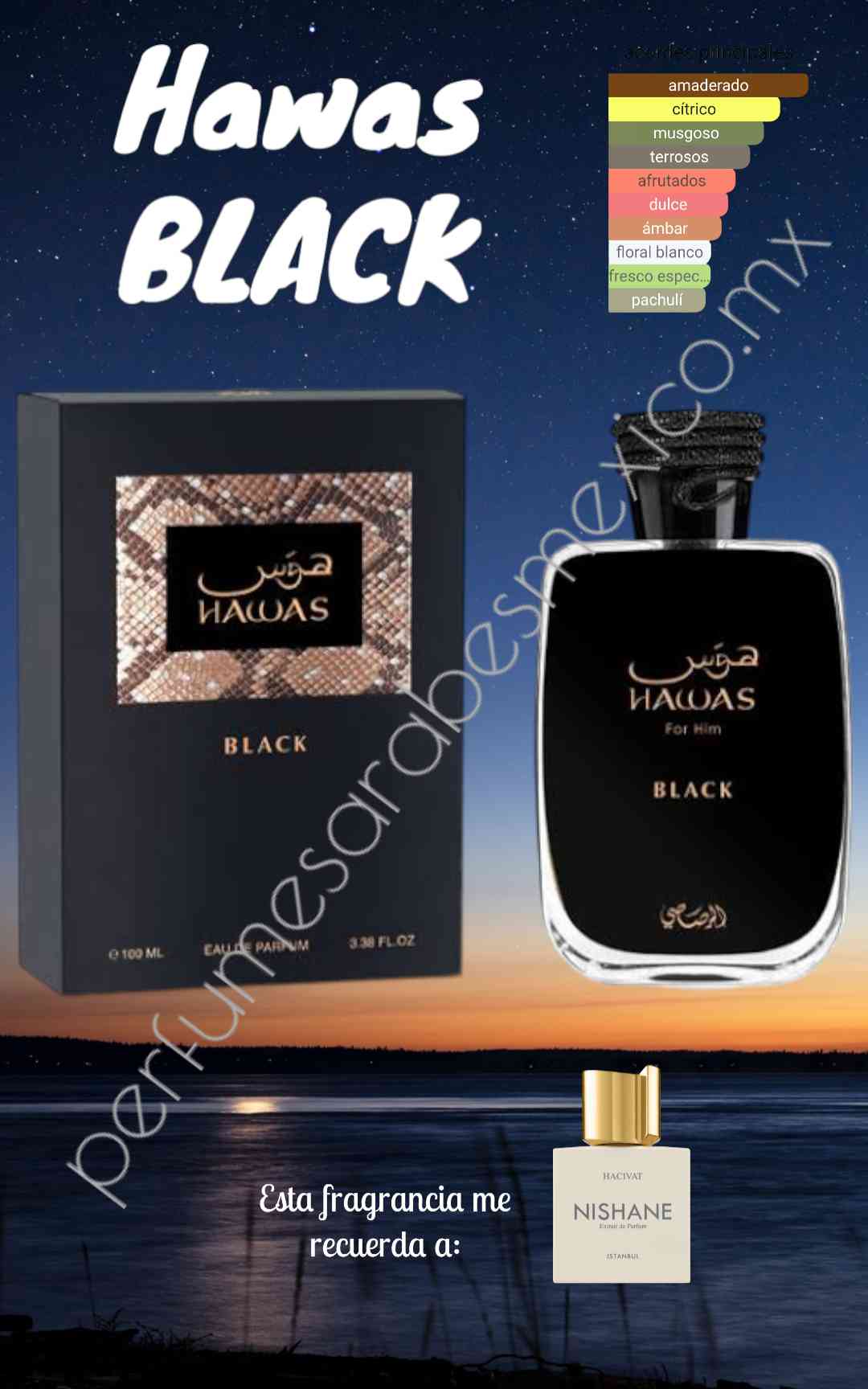 HAWAS BLACK de Rasasi 100 mL