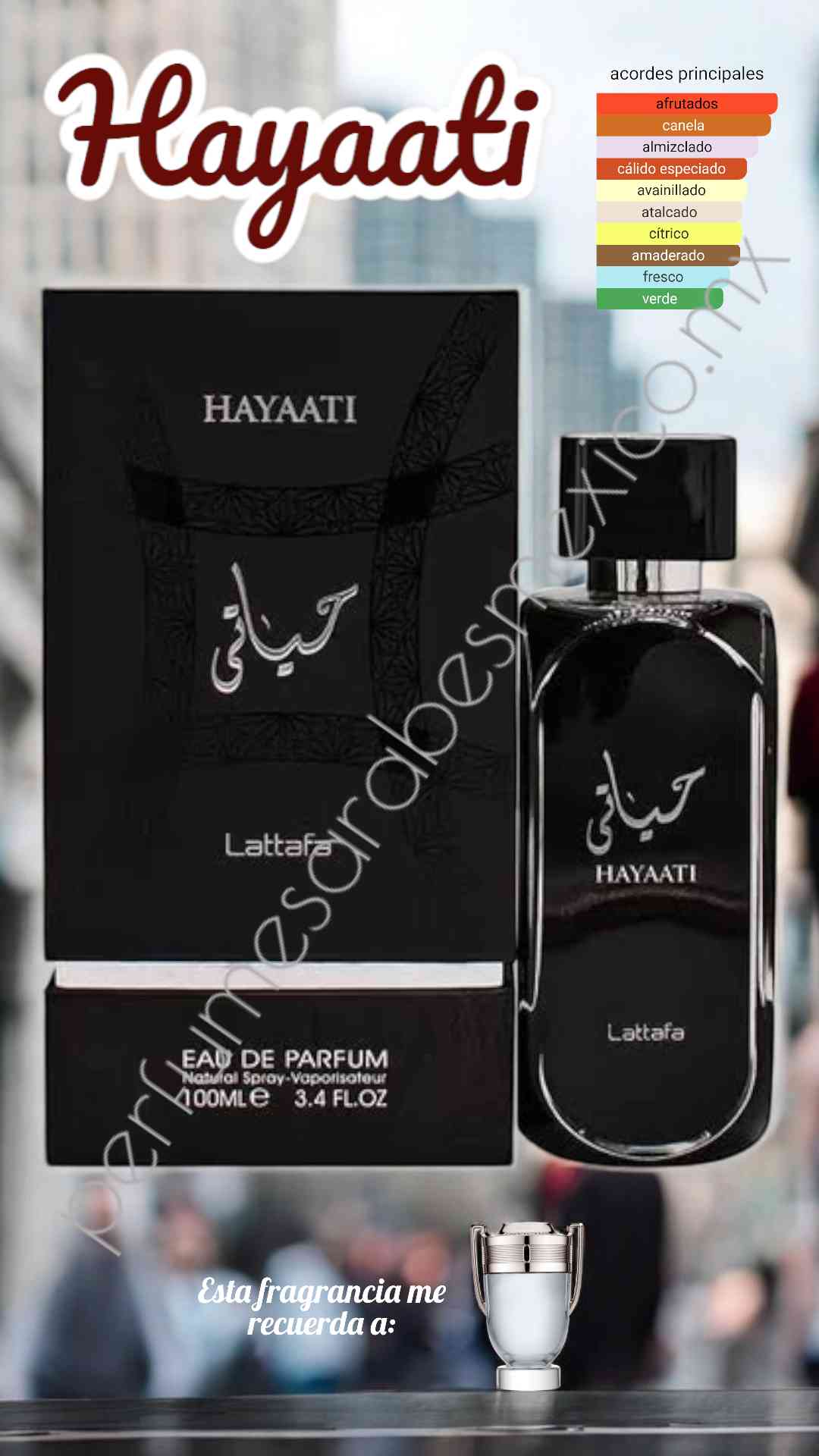 Hayaati Black de Lattafa 100 mL